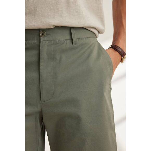 Velvet by Graham & Spencer Mens Raf Woven Chino Short 36 Olive Minimalist Preppy - Picture 5 of 6
